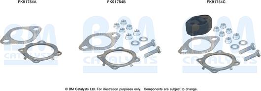 BM Catalysts FK91754 - Kit montaggio, Catalizzatore autozon.pro