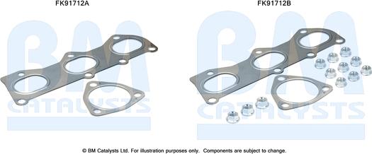 BM Catalysts FK91712 - Kit montaggio, Catalizzatore autozon.pro