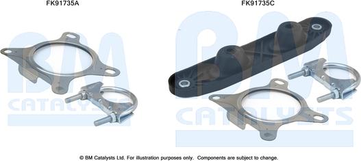 BM Catalysts FK91735 - Kit montaggio, Catalizzatore autozon.pro