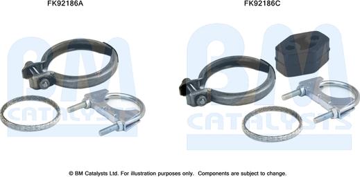 BM Catalysts FK92186 - Kit montaggio, Catalizzatore autozon.pro