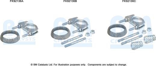 BM Catalysts FK92136 - Kit montaggio, Catalizzatore autozon.pro