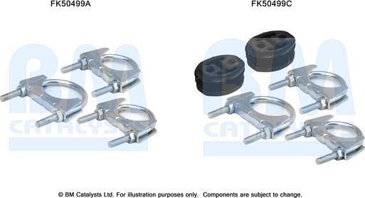 BM Catalysts FK50499 - Kit montaggio, Tubo gas scarico autozon.pro