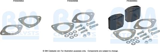 BM Catalysts FK50495 - Kit montaggio, Tubo gas scarico autozon.pro