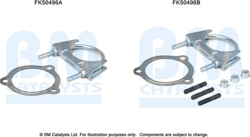 BM Catalysts FK50496 - Kit montaggio, Tubo gas scarico autozon.pro