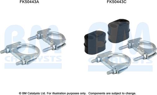 BM Catalysts FK50443 - Kit montaggio, Tubo gas scarico autozon.pro