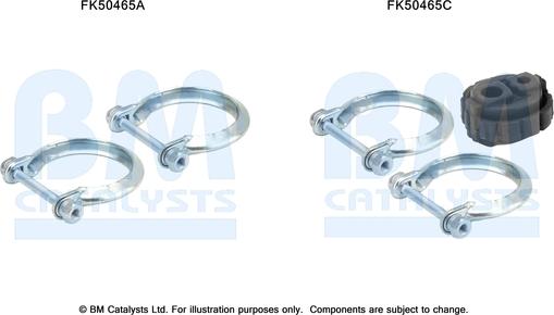 BM Catalysts FK50465 - Kit montaggio, Tubo gas scarico autozon.pro