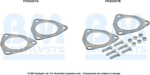 BM Catalysts FK50407 - Kit montaggio, Tubo gas scarico autozon.pro