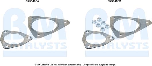 BM Catalysts FK50486 - Kit montaggio, Tubo gas scarico autozon.pro