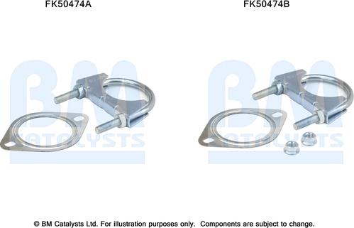 BM Catalysts FK50474 - Kit montaggio, Tubo gas scarico autozon.pro