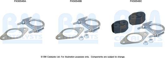 BM Catalysts FK50549 - Kit montaggio, Tubo gas scarico autozon.pro