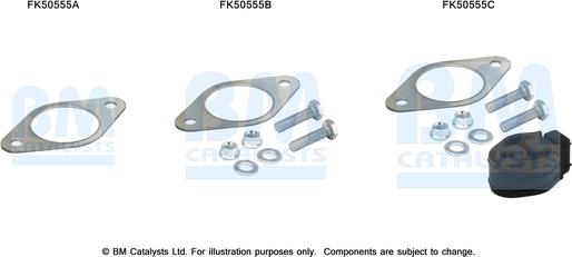 BM Catalysts FK50555 - Kit montaggio, Tubo gas scarico autozon.pro