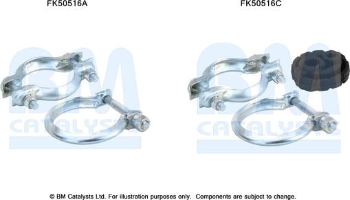 BM Catalysts FK50516 - Kit montaggio, Tubo gas scarico autozon.pro