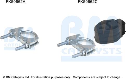 BM Catalysts FK50662 - Kit montaggio, Tubo gas scarico autozon.pro