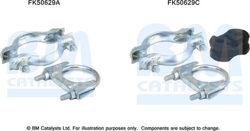 BM Catalysts FK50629 - Kit montaggio, Tubo gas scarico autozon.pro