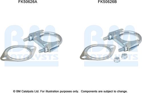 BM Catalysts FK50626 - Kit montaggio, Tubo gas scarico autozon.pro