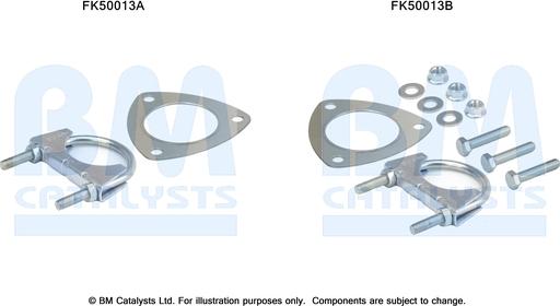 BM Catalysts FK50013 - Kit montaggio, Tubo gas scarico autozon.pro