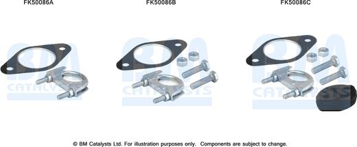 BM Catalysts FK50086 - Kit montaggio, Tubo gas scarico autozon.pro