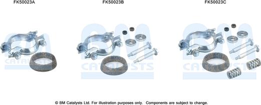 BM Catalysts FK50023 - Kit montaggio, Tubo gas scarico autozon.pro