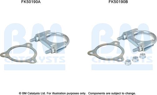 BM Catalysts FK50190 - Kit montaggio, Tubo gas scarico autozon.pro