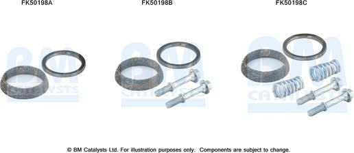 BM Catalysts FK50198 - Kit montaggio, Tubo gas scarico autozon.pro