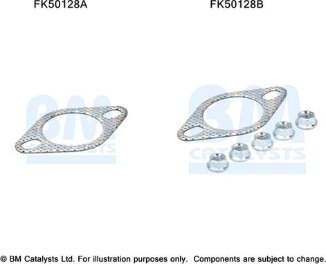 BM Catalysts FK50128 - Kit montaggio, Tubo gas scarico autozon.pro