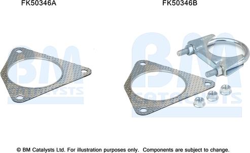 BM Catalysts FK50346 - Kit montaggio, Tubo gas scarico autozon.pro