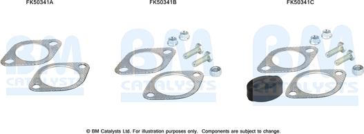 BM Catalysts FK50341 - Kit montaggio, Tubo gas scarico autozon.pro