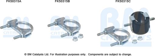 BM Catalysts FK50315 - Kit montaggio, Tubo gas scarico autozon.pro