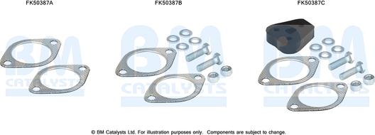 BM Catalysts FK50387 - Kit montaggio, Tubo gas scarico autozon.pro