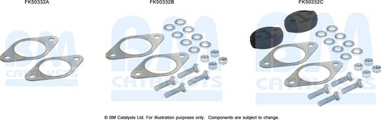 BM Catalysts FK50332 - Kit montaggio, Tubo gas scarico autozon.pro