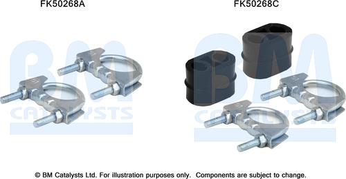 BM Catalysts FK50268 - Kit montaggio, Tubo gas scarico autozon.pro