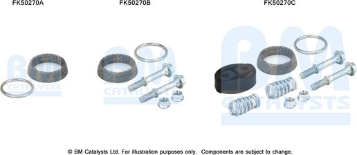 BM Catalysts FK50270 - Kit montaggio, Tubo gas scarico autozon.pro