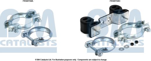 BM Catalysts FK50734 - Kit montaggio, Tubo gas scarico autozon.pro