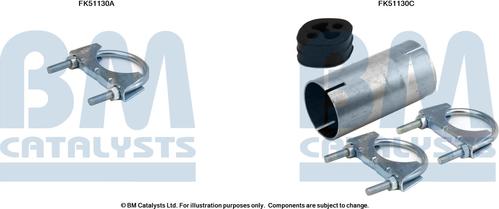 BM Catalysts FK51130 - Kit montaggio, Tubo gas scarico autozon.pro