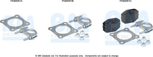 BM Catalysts FK80091 - Kit montaggio, Catalizzatore autozon.pro