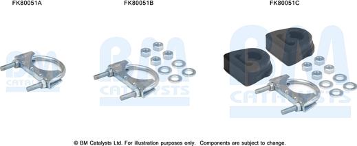 BM Catalysts FK80051 - Kit montaggio, Catalizzatore autozon.pro