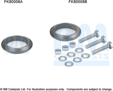 BM Catalysts FK80008 - Kit montaggio, Catalizzatore autozon.pro