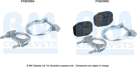 BM Catalysts FK80399 - Kit montaggio, Catalizzatore autozon.pro