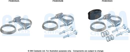 BM Catalysts FK80352 - Kit montaggio, Catalizzatore autozon.pro