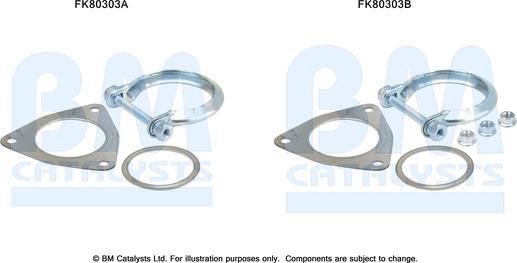 BM Catalysts FK80303 - Kit montaggio, Catalizzatore autozon.pro