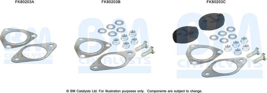 BM Catalysts FK80203 - Kit montaggio, Catalizzatore autozon.pro