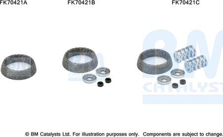 BM Catalysts FK70421 - Kit montaggio, Tubo gas scarico autozon.pro