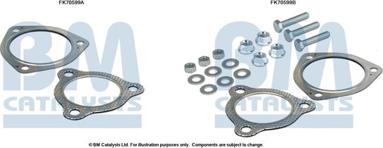 BM Catalysts FK70599 - Kit montaggio, Tubo gas scarico autozon.pro