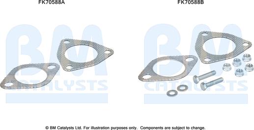 BM Catalysts FK70588 - Kit montaggio, Tubo gas scarico autozon.pro