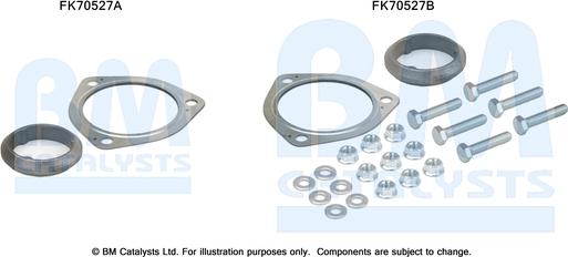 BM Catalysts FK70527 - Kit montaggio, Tubo gas scarico autozon.pro