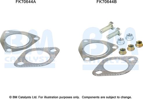 BM Catalysts FK70644 - Kit montaggio, Tubo gas scarico autozon.pro