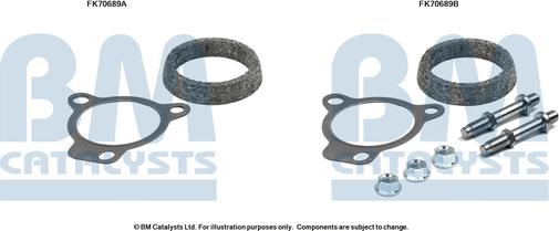 BM Catalysts FK70689 - Kit montaggio, Tubo gas scarico autozon.pro