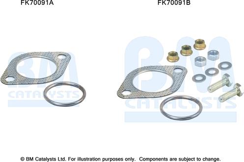 BM Catalysts FK70091 - Kit montaggio, Tubo gas scarico autozon.pro