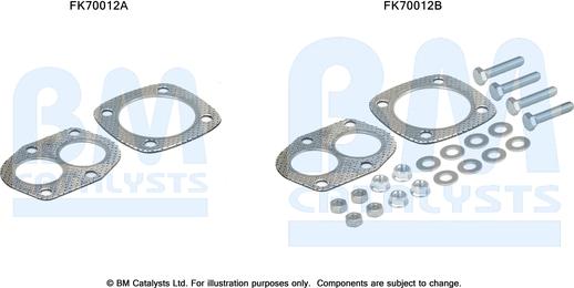 BM Catalysts FK70012 - Kit montaggio, Tubo gas scarico autozon.pro