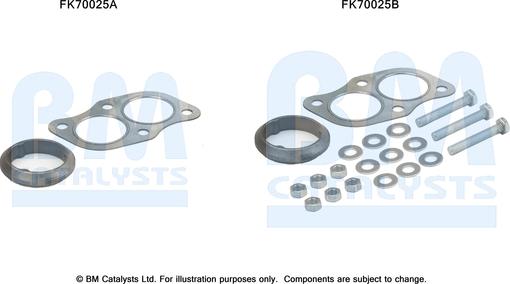 BM Catalysts FK70025 - Kit montaggio, Tubo gas scarico autozon.pro